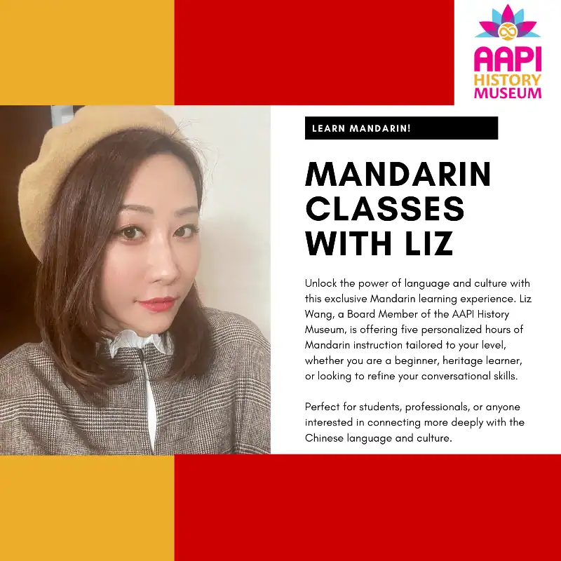 Woman taking Mandarin language class at AAPI History Museum.